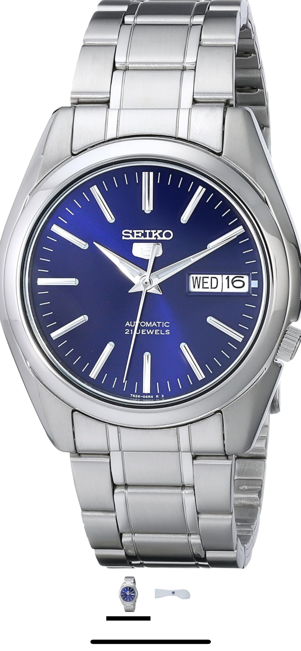 Seiko 5 Manshorlosie van vlekvrye staal
