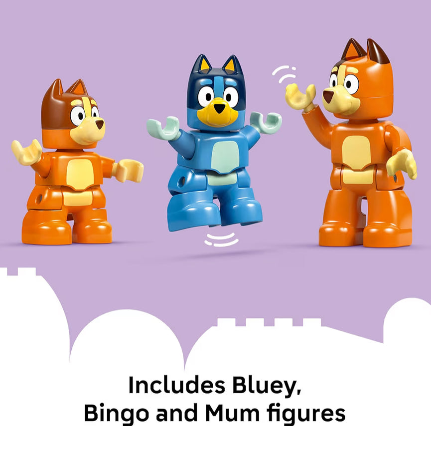 LEGO DUPLO Bluey: Bluey se Gesinshuis met Geheuespel - Kleuter Speelding vir Kinders Ouderdomme 3+