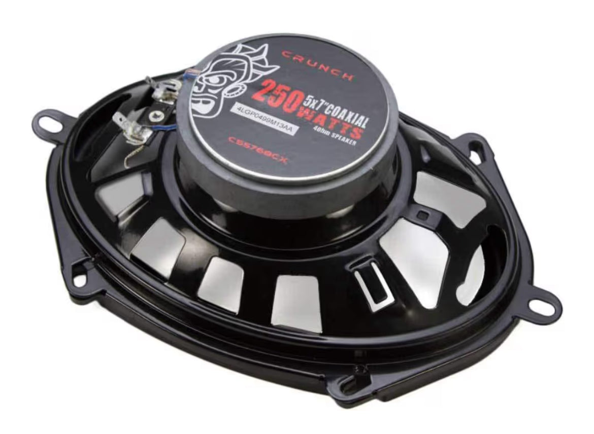 Crunch CS-5768CX 5x7 / 6x8" 250 Watt Volreeks 2-Rigting 4 Ohm Koaksiale Motorluidsprekers (2 Pak)