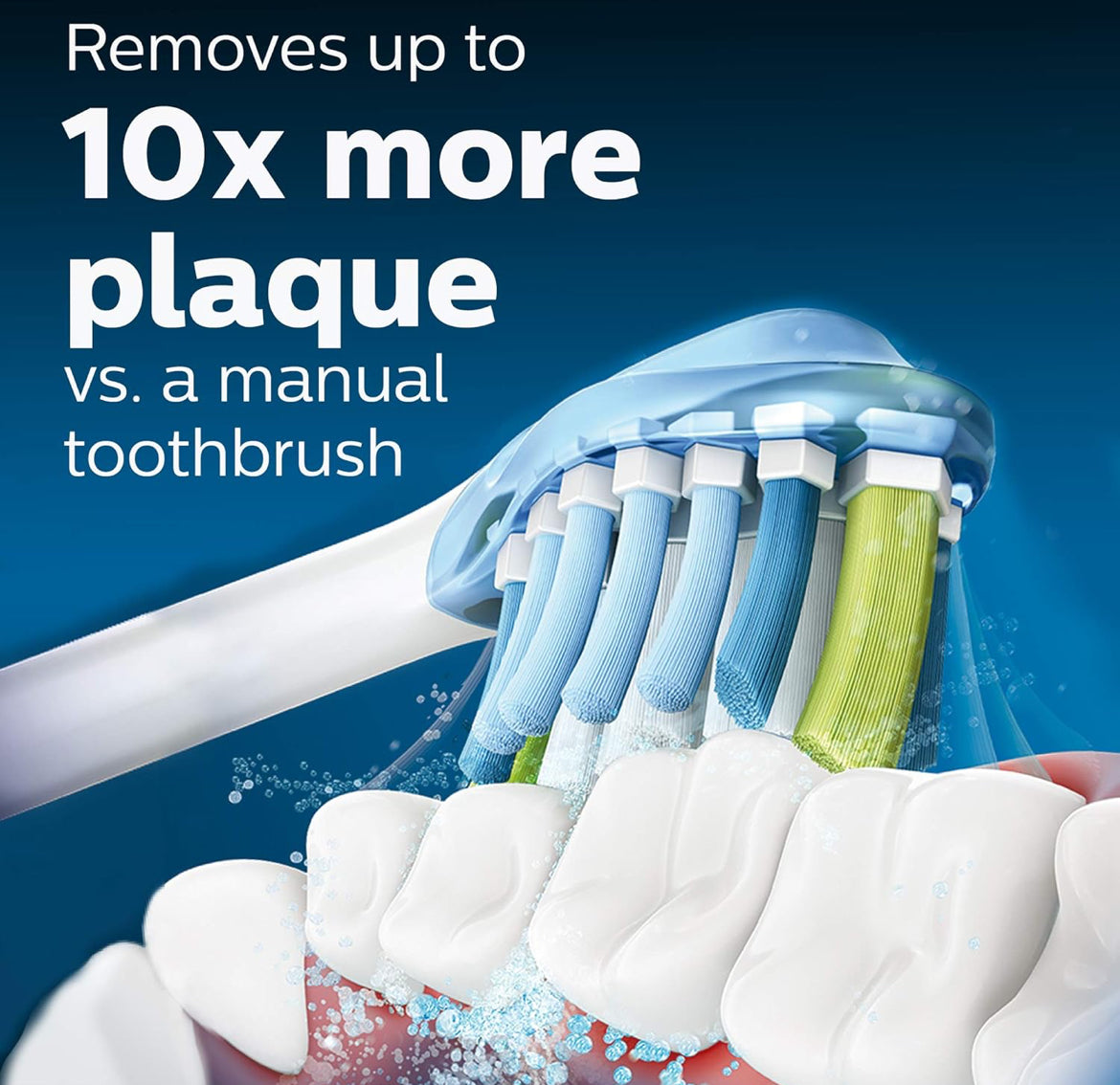 Philips Sonicare Oorspronklike C3 Premium Plaque Control Tandeborselkoppe, 4 Borselkoppe (Wit) HX9044/65