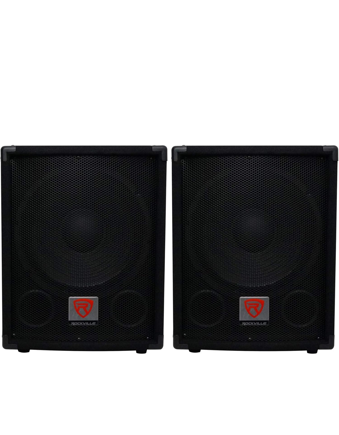 Rockville 2 SBG1124 12" 600 Watt Passiewe 4-Ohm Pro DJ Subwoofers, MDF/Paalbevestiging