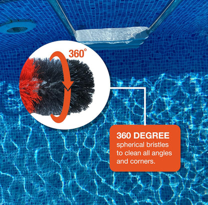 BLACK+DECKER Swembadborsel, 360 Grade Borselhare, 18 Duim