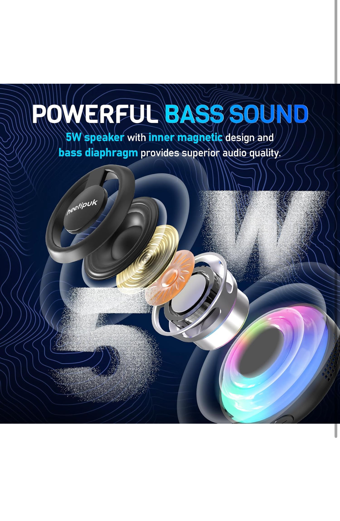Magnetic Bluetooth Loudspeaker, Portable Mini Bluetooth Speaker Small with Cell Phone Stand