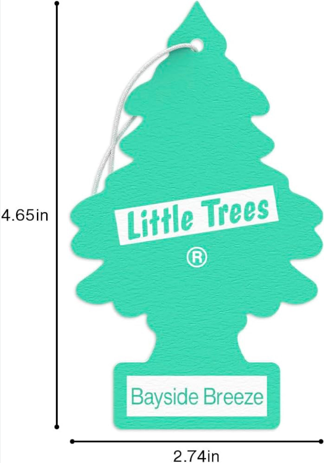 LITTLE TREES Kar Lugverfrisser Hangboompie Langdurige Geur – Bayside Breeze 6-Pakke