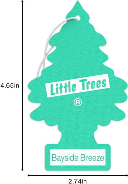 LITTLE TREES Kar Lugverfrisser Hangboompie Langdurige Geur – Bayside Breeze 6-Pakke