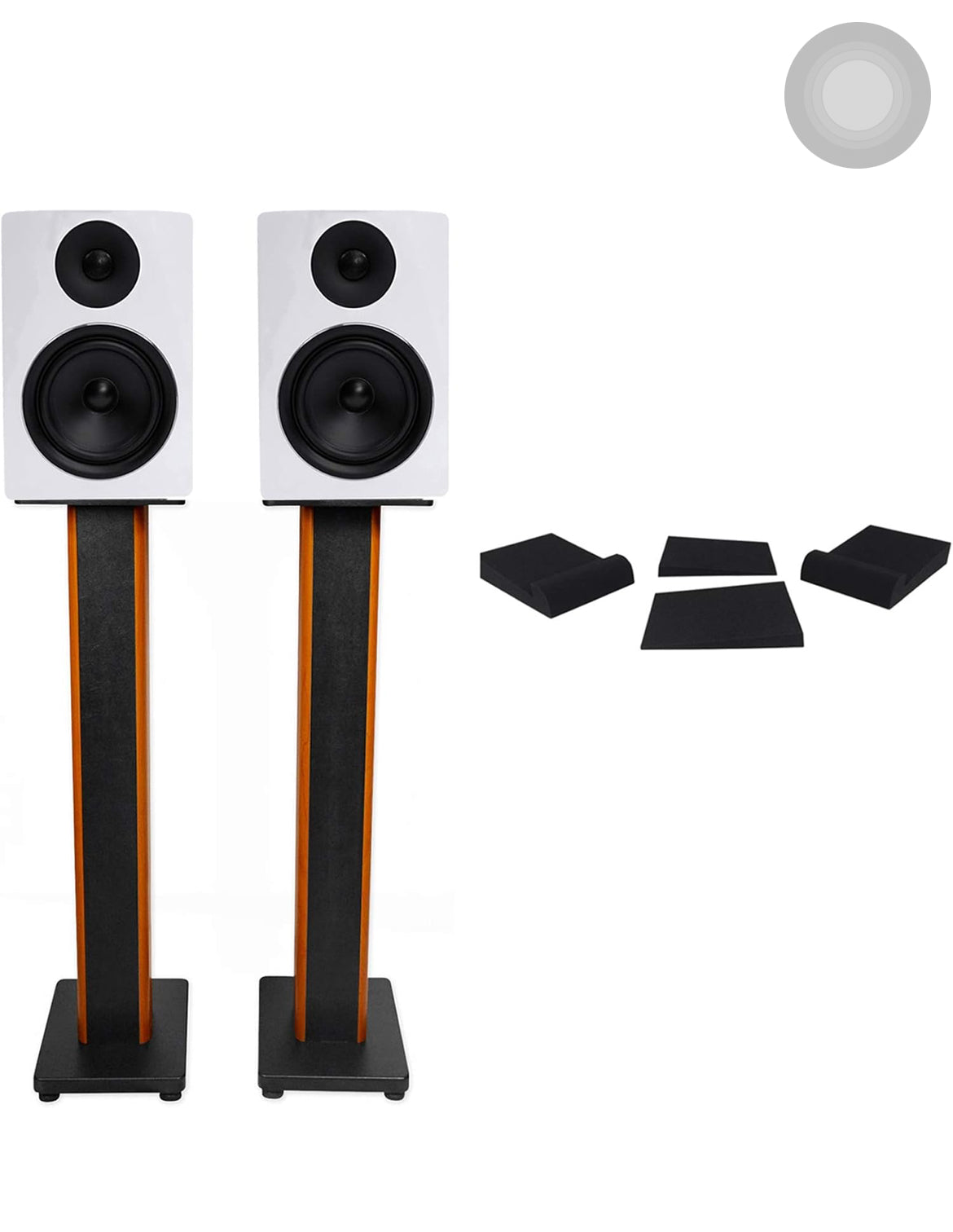 Rockville Pair APM6W 6.5" 2-Way 350 Watt USB Studio Monitors+36" Stands+Pads