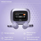 JBL Live Beam 3 - True wireless noise-cancelling closed-stick earbuds, 48Hrs total playback, Wireless Charging, 6 Mics for perfect calls, Multi-point connection, IP55 waterproof and dustproof (Purple)
