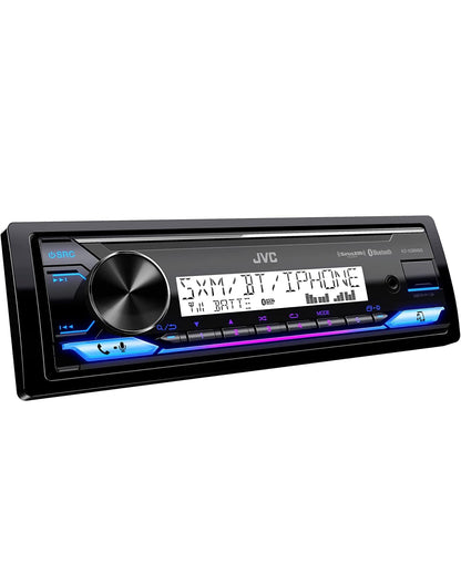 JVC KD-X38MBS Motor- en Maritieme Digitale Media-Ontvanger met Bluetooth, USB, SiriusXM Gereed, Versoenbaar met Amazon Alexa, Konformeel Bedekte PCB