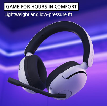 Sony INZONE H5 Draadlose Speletjie-koptelefoon, 360 Ruimtelike Klank 28 Uur Battery, 2.4Ghz Draadloos en 3.5mm Oudioaansluiting - Wit
