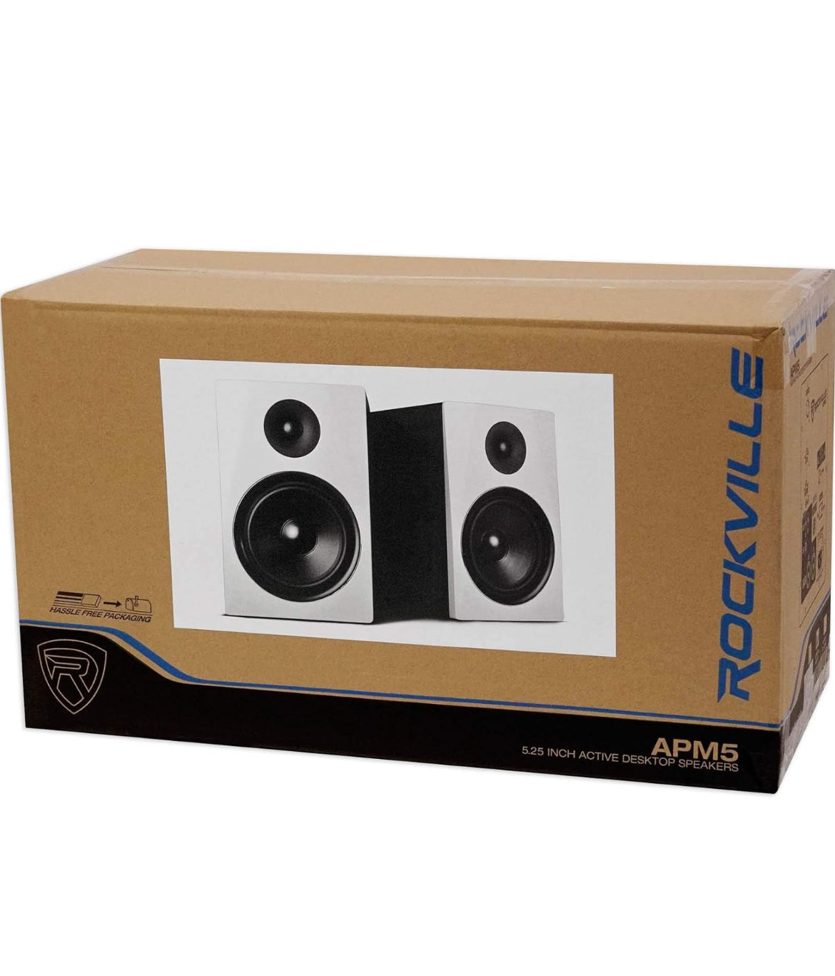 Rockville 2-Way 250W Active/Powered USB Studio Monitor Speakers Pair, 5.25 inch (APM5W)