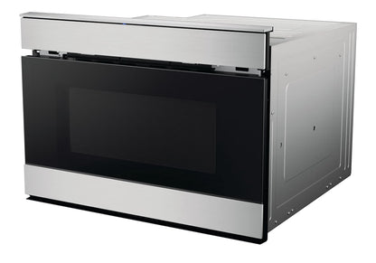 Sharp SMD2489ES 24 in. 1.2 cu. ft. Built-In Smart Microwave Drawer Oven
Easy Wave Open, Concealed Glass Touch Control Panel, Works with Alexa Certified, Edge to Edge Black Glass, Stainless