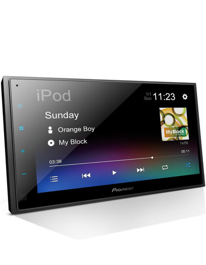 Pioneer 6.8" Capacitive Touchscreen Double Din Car StereoDigital Multimedia Receiver, Alexa, Bluetooth, Backup Camera, USB, FLAC, MIXTRAX, AM/FM Radio, Short Chassis, 13-Band EQ