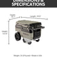 Heavy Duty Insulated Cooler Trailmate Journey 70qt Wheeled Cooler  - Insulated Hard Shell Ice Chest (Olive)