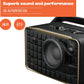 JBL Authentics 300 - Retro Style Wireless Bluetooth/WiFi Home Speaker, Built in Battery (4800mAh) - (Black/Gold)