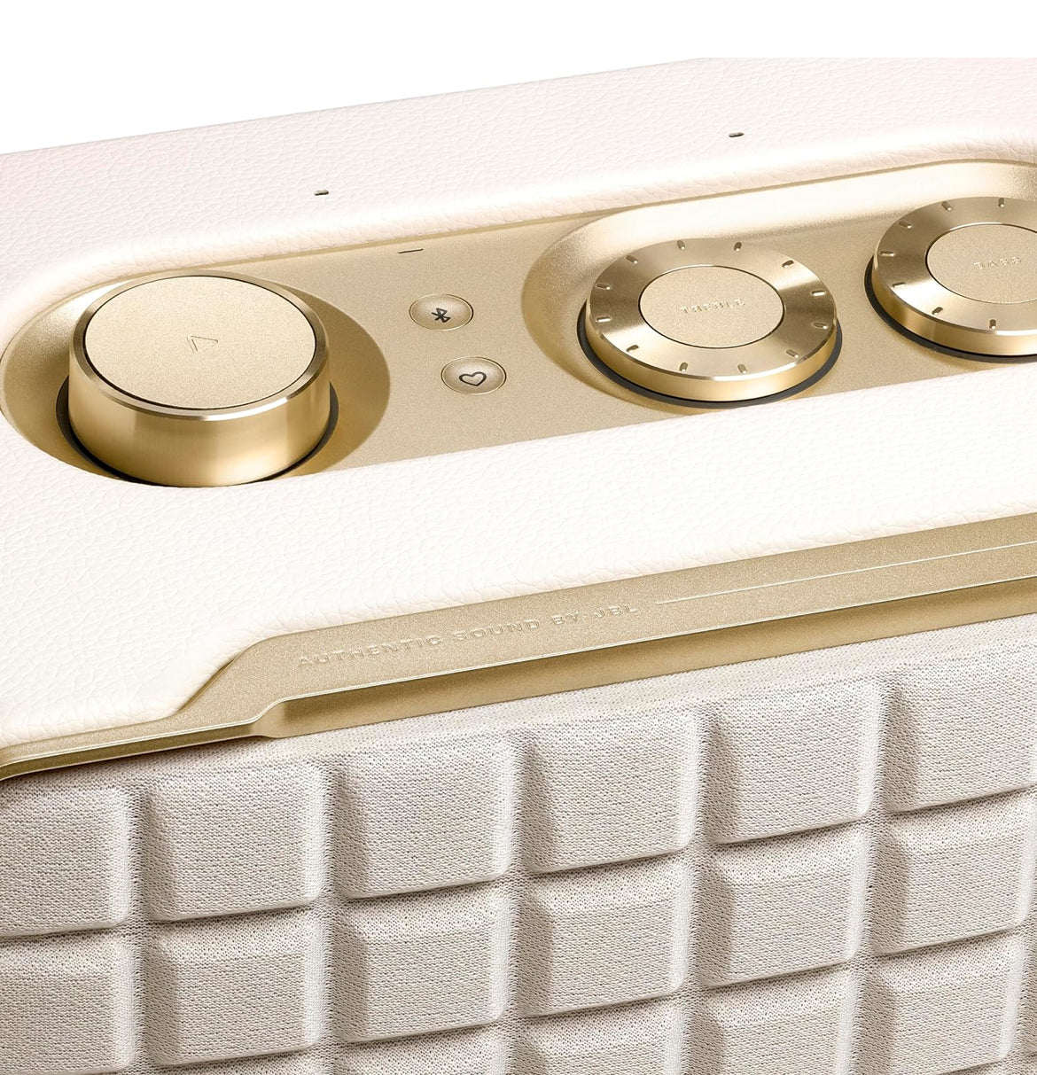 JBL Retro Style Authentics 200 Smart Home Speaker with Built in Wi-Fi, Bluetooth and Voice Assistants - (White/Gold)