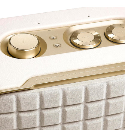 JBL Retro Style Authentics 200 Slimfoonluidspreker vir Huis met Ingeboude Wi-Fi, Bluetooth en Stemassistente - (Wit/Goud)