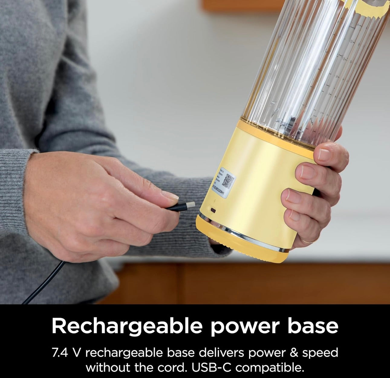 Ninja Blast Portable Blender, Cordless, 18oz. Vessel, Personal Blender BPA Free, Leakproof-Lid and Sip Spout, USB-C Rechargeable, Dishwasher Safe - Lemon Meringue (BC151LB)
