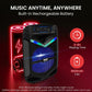 Portable Bluetooth PA Speaker - 1200W Rechargeable Outdoor Bluetooth w/ 15” Subwoofer 1” Tweeter, Recording Function Mic In Party Lights USB/SD Radio PPHP1542B