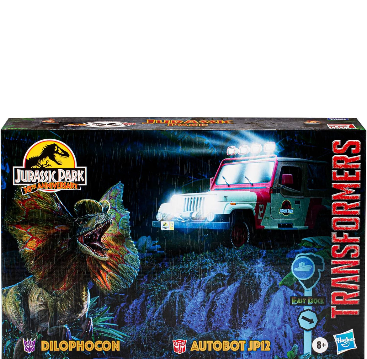 Transformers Collaborative Jurassic Park x Toys Dilophocon & Autobot JP12, Aksiefigure vir Seuns en Dogters 8 Jaar en Ouer