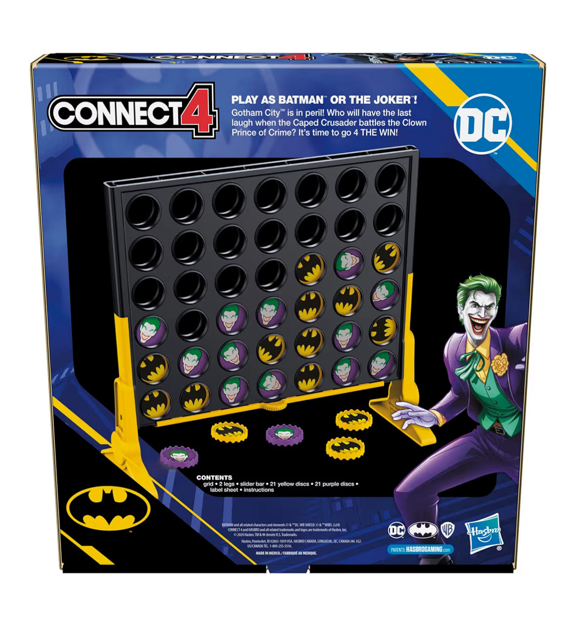 Connect 4 Batman Game Themed 4 in a Row - Strategy Board Games for Kids and Families