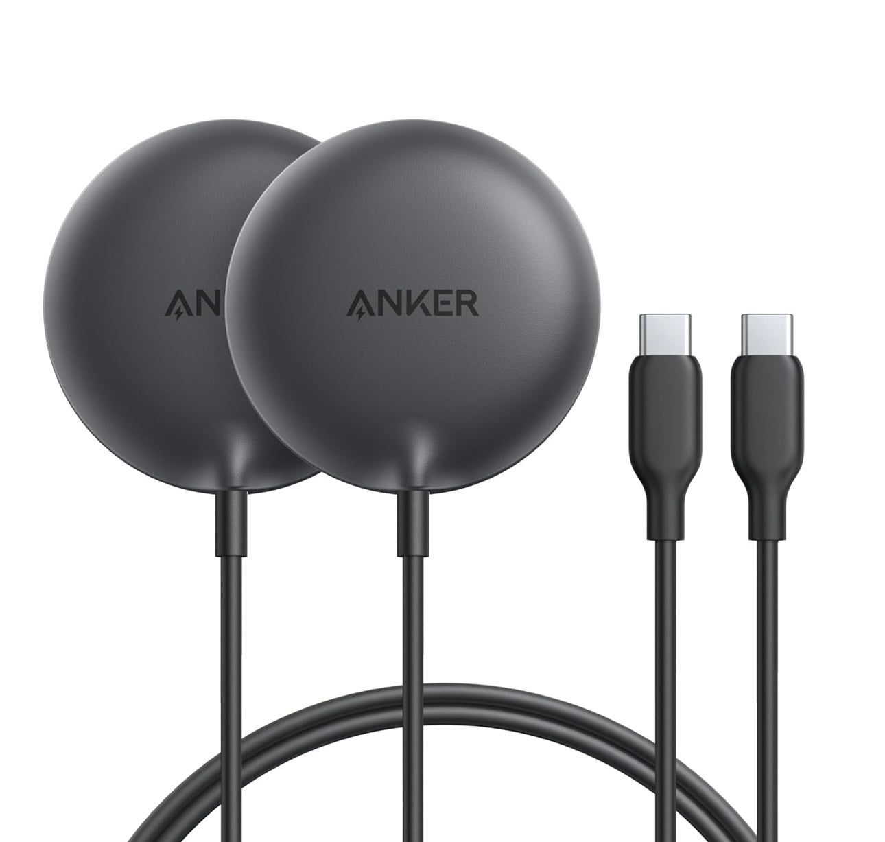 Anker Zolo Magnetic Wireless Charger, 2-Pack Qi2 Certified 15W MagSafe-Compatible - (Black, 2 Pack)