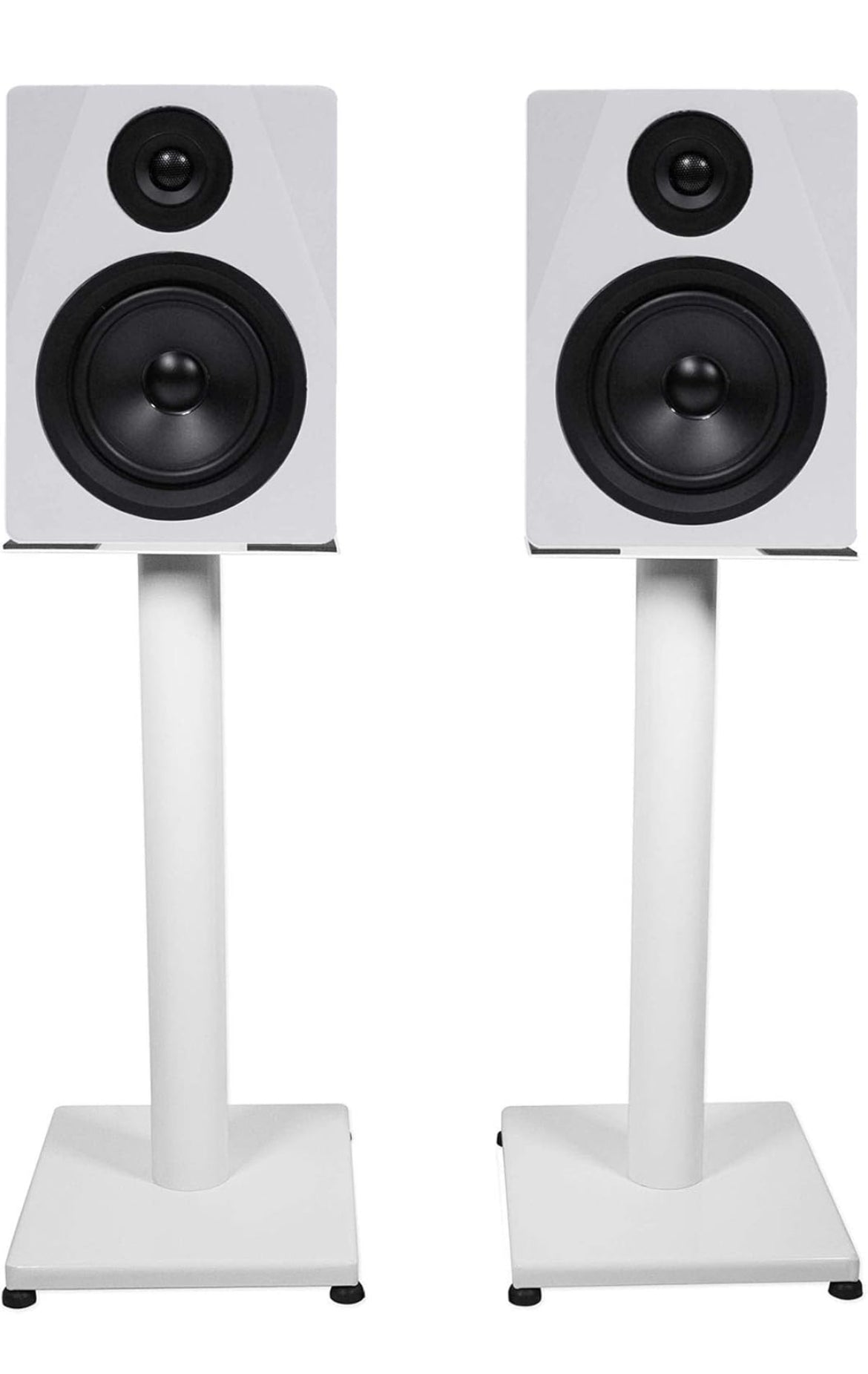 Rockville Pair APM5W 5.25" 250w Powered USB Studio Monitor Speakers+21" Stands