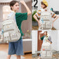 Backpack for Girls Laptop Backpacks 15.6 Inch College Cute Bookbag Anti Theft Primary Elementary School Bag Casual Daypack for Students Teens Girl Women (Beige)