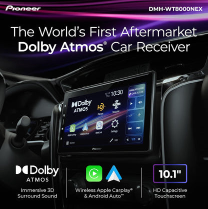 Pioneer DMH-WT8000NEX 10.1" Touchscreen Single Din Dolby Atmos Car Stereo
Digital Multimedia Receiver, Wireless Apple CarPlay & Android Auto, Wifi, Bluetooth, HD Radio, Rear Camera Inputs