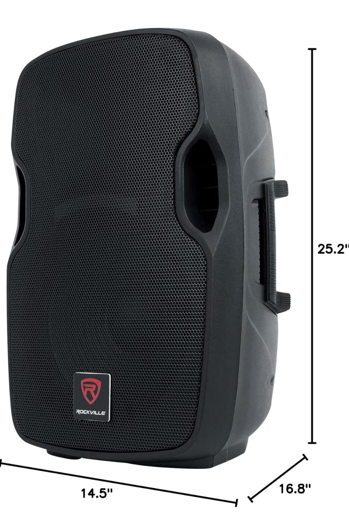 Rockville BPA12 600W 12" Powered Active DJ PA Speaker, Bluetooth, USB/SD Inputs, Portable, Perfect for Events and Performances