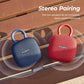 PE1 Mini Portable Bluetooth Speakers w/ Adjustable Carabiner IPX8 Waterproof, 32H Playtime - Red