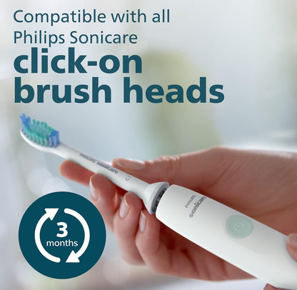 PHILIPS Sonicare 2100 Power-tandeborsel, herlaaibare elektriese tandeborsel - Wit Munt (HX3661/04)