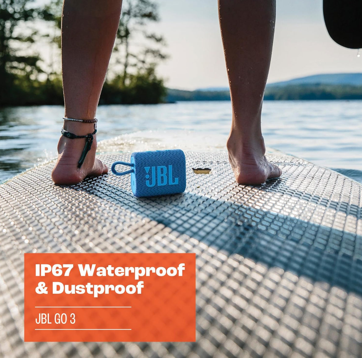 JBL Go3 Eco - Portable Mini Bluetooth Speaker P67 Waterproof and Dustproof- (Eco Blue)