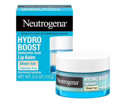 Neutrogena Hydro Boost Hialuronsuur, Ongeparfumeerde Lipbalsem Ice Nude Soet Suiker Geur Vry van Geurmiddels