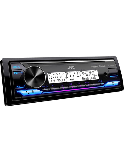 JVC KD-X38MBS Motor- & Maritieme Digitale Media-Ontvanger met Bluetooth, USB, SiriusXM Gereed, Versoenbaar met Amazon Alexa, Konformeel Bedekte PCB
