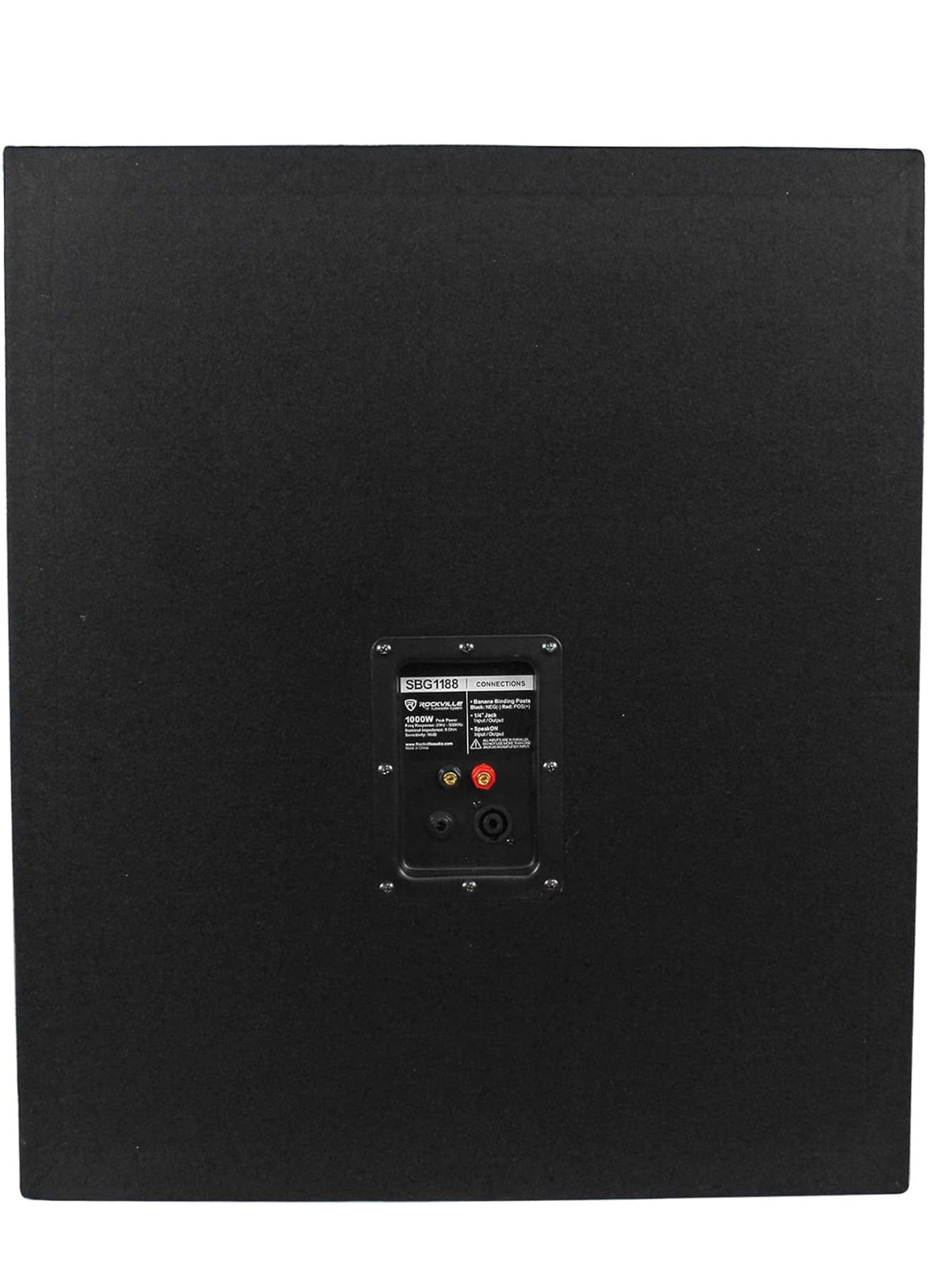 Rockville SBG1188 18" 1000 Watt Passive Pro DJ Subwoofer, MDF Cabinet/Pole Mount