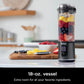 Ninja Blast Portable Blender, Cordless, 18oz. Vessel, Personal Blender BPA Free, Leakproof-Lid and Sip Spout, USB-C Rechargeable, Dishwasher Safe, Metallic - Black BC151MB