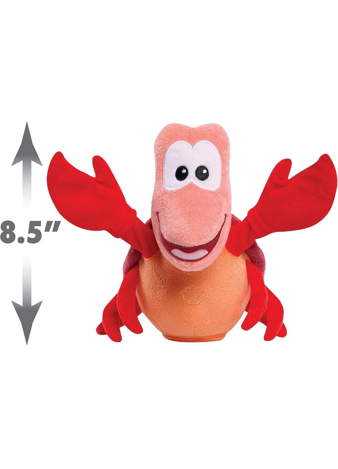 Disney Princess Singing and Snapping Sebastian 10" Plush Stuffed Animal, Red Crab - Kids Toys for Ages 3 Up by Just Play