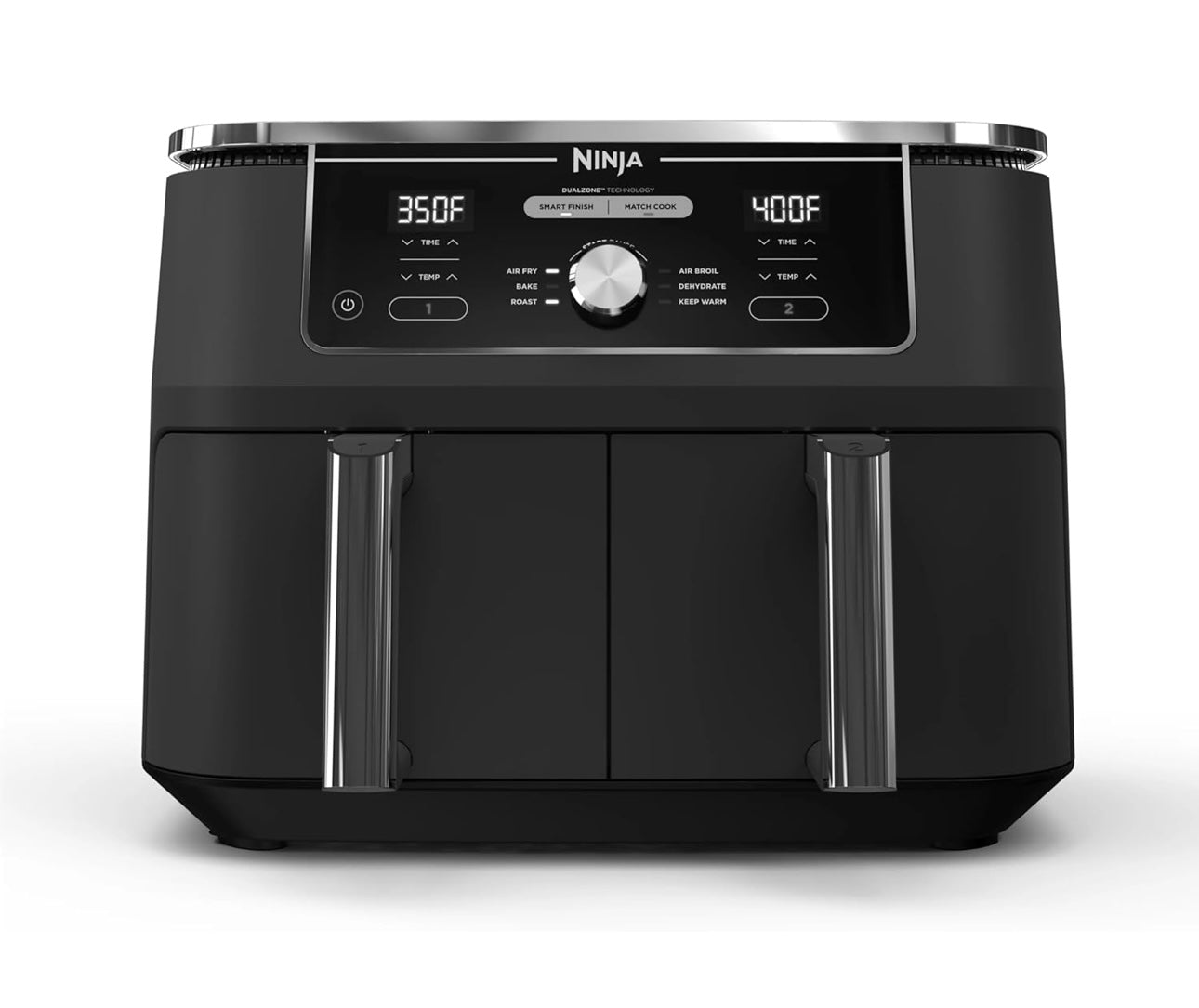 Ninja DZ401 Foodi 10 Quart 6-in-1 DualZone XL 2-Basket Air Fryer with 2 Independent Frying Baskets -  Grey