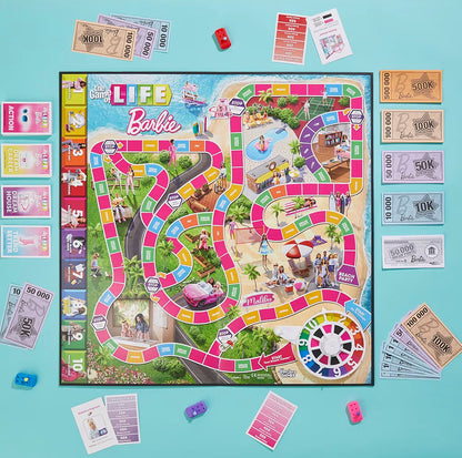 Hasbro Games The Game of Life: Barbie Edition Board Game - 2 to 4 Players | Fun Family Games for Kids and Adults