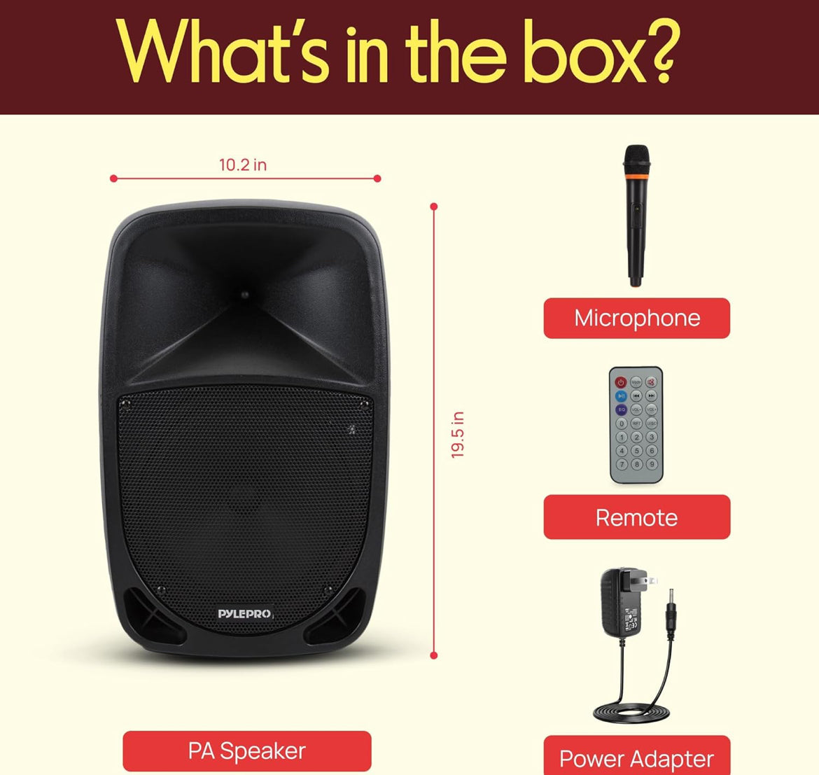 1000W Draagbare Bluetooth PA Luidspreker, 10'' Subwoofer, UHF Koordlose Mikrofoon, MP3/USB/SD, Herlaaibare Battery, LED Batteryaanwyserligte