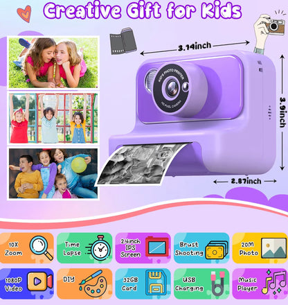 Kinders Kits-druk 1080P HD Video Digitale Kamera met 32G Kaart - (Pers)