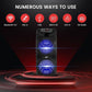 Rechargeable Portable Bluetooth PA Speaker 600W Outdoor System w/ Dual 8” Subwoofer 1” Tweeter, Microphone In, Party Lights, USB, Radio, Remote