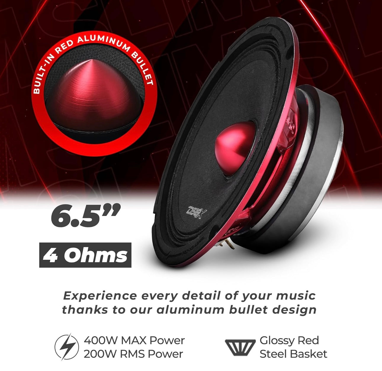 DS18 PRO-X6.4BMSL Slim Loudspeaker - 6.5", Midrange - 1PC