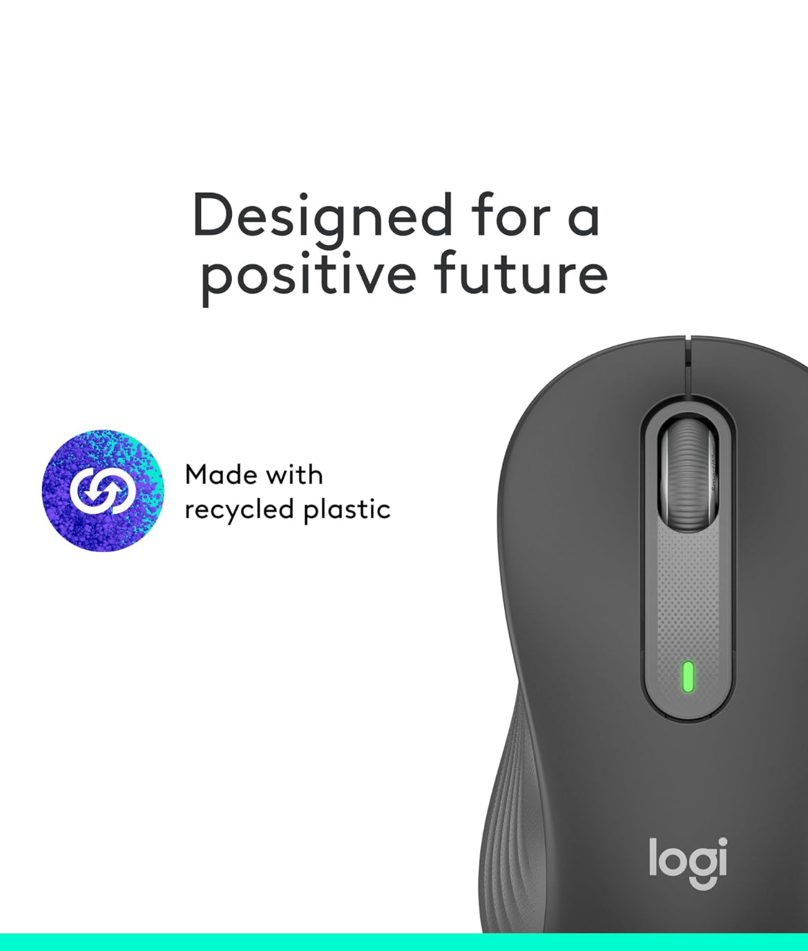 Logitech Wireless Mouse Signature M650 L Full Size - Large Hands, 2-Year Battery, Silent Clicks, Customizable Buttons, Bluetooth, PC/Mac/Chromebook - Graphite, Left-Handed, Large