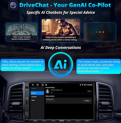 7" Dubbel-din-motorstereo met trurukamera en DVR-dashcam, draadlose CarPlay en Android Auto, WiFi/Bluetooth/USB-verbinding, DSP/FM/AM/SWC-raakskerm