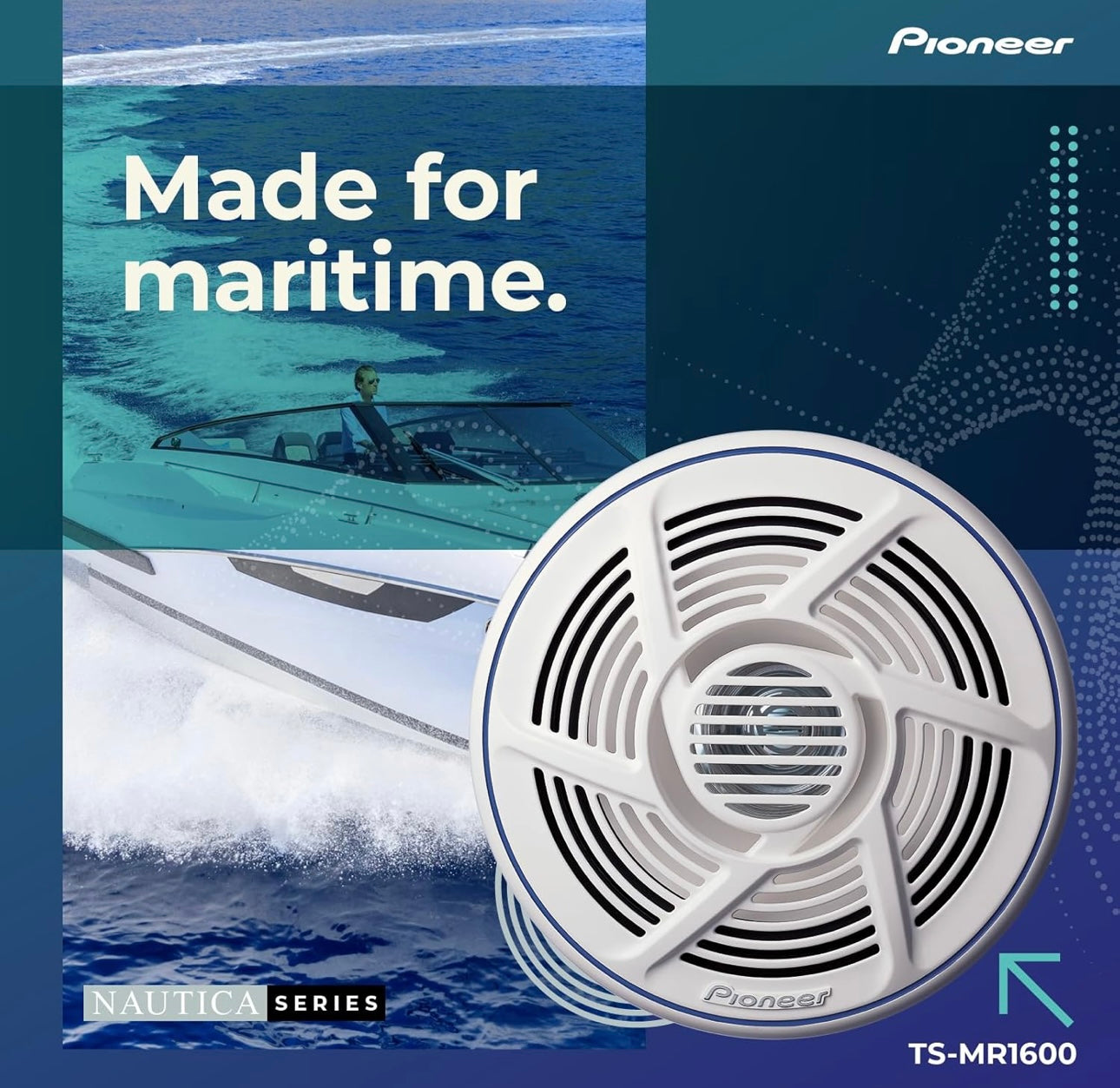 Pioneer TS-MR1600 Nautica Reeks 6.5-duim Dubbelkeël Mariene Luidspreker - PAAR