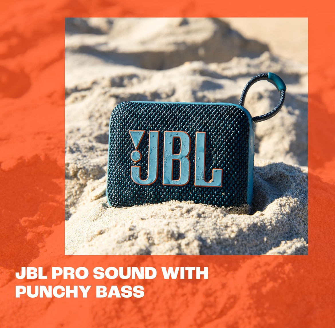 JBL Go 4 - Ultra-Portable, Waterproof and Dustproof Bluetooth Speaker, Big Pro Sound with Punchy bass, 7-Hour Built-in Battery, Made in Part with Recycled Materials (Blue)