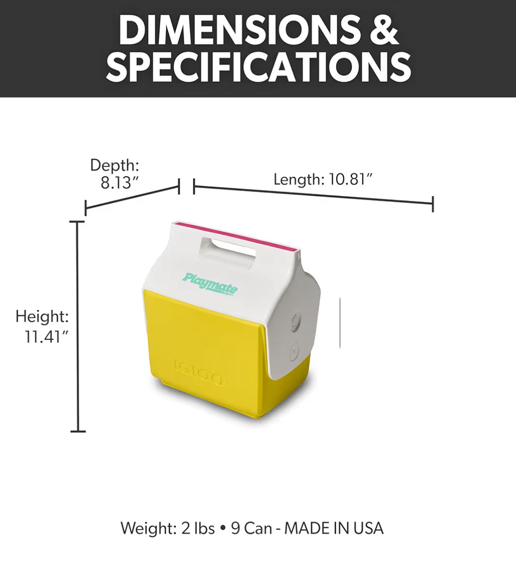Igloo Playmate Classic Cooler – Insulated Hard Shell, Durable & Portable - (Yellow)