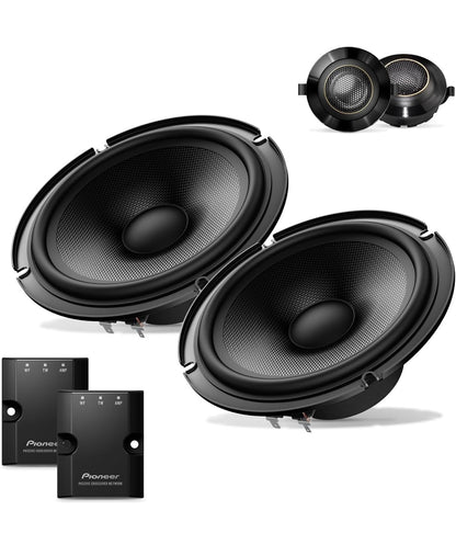 Pioneer TS-Z65C, 2-rigting 6.5 DUIM Kompakte Karoudio Luidsprekers Volreeks, Oop & Gladde Klankgehalte, Verbeterde Bassweergawe
