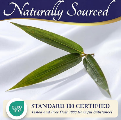 DECOLURE 100% Viscose Derived from Bamboo Sheets Queen Size - Luxury 4 Pc Naturally Cooling Sheets, Ultra Soft Bed Set - Deep 17" Pockets, Durable Double Stitching, Oeko Tex Standard (White)